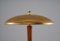 Modern Swedish Brass and Oak Table Lamp attributed to Nordiska Kompaniet Nk, 1930s 3