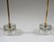 Swedish Brass and Glass Floor Lamps attributed to Stilarmatur Tranås, 1960s, Set of 2 7