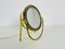 Brass and Metal Table Mirror, Italy, 1960s, Image 2