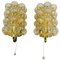 Bubble Glass Wall Lamps attributed to Helena Tynell for Limburg, 1960s, Set of 2, Image 1