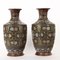 Japanische Meiji Cloisonné Vasen, 2er Set 9