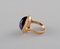 Schwedischer Art Deco Ring aus 18 Karat Gold mit Lila Stein 2
