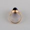 Schwedischer Art Deco Ring aus 18 Karat Gold mit Lila Stein 3