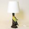 Italian Budgerigar Bird Ceramic Table Lamp, 1950s 5