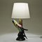 Italian Budgerigar Bird Ceramic Table Lamp, 1950s, Image 4