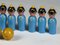 Wooden Toy Bowling Game from Gurman Matelica, Italy, 1940s, Set of 12 6