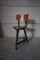 Industrieller Deutscher Vintage Stuhl aus Holz & Metall 1