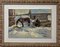 Leonid Vaichilia, Horses in Winter, Oil Painting, 1971, Framed 1