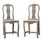 Swedish Folk Art Rococo Chairs, Set of 2 1