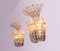 Wall Sconces with Crystal Flowers in the Style of Stejnar / Nikoll, Vienna, 1950s, Set of 2 2