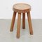 Wood Stool attributed to Charlotte Perriand for Les Arcs, 1960s 2