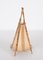 Lampada da tavolo Mid-Century in cotone, bambù e vimini di Louis Sognot, anni '50, Immagine 5