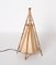 Italienische Mid-Century Tischlampe aus Baumwolle, Bambus & Rattan von Louis Sognot, 1950er 9