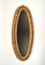 Mid-Century Bamboo and Rattan Oval Wall Mirror, Italy, 1960s 10