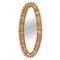 Mid-Century Bamboo and Rattan Oval Wall Mirror, Italy, 1960s 1