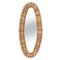 Mid-Century Bamboo and Rattan Oval Wall Mirror, Italy, 1960s, Image 1