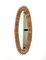 Mid-Century Bamboo and Rattan Oval Wall Mirror, Italy, 1960s 8