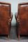 Vintage Sheep Leather Armchairs, Set of 2, Image 8