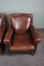 Vintage Sheep Leather Armchairs, Set of 2, Image 11