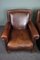 Vintage Sheep Leather Armchairs, Set of 2, Image 10