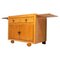Small French Wood 2-Door Cabinet with Side Leaf Top, 1970s, Image 1