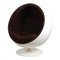 Ball Chair with Brown Fabric by Eero Aariona, 1990s, Image 1