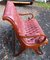 Burgunderrotes Leder 2-Sitzer Sofa mit genieteter Rückenlehne, 1960er 4