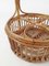 Vintage Italian Bamboo and Rattan Bar Basket, Italy, 1960s 6