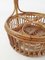 Vintage Italian Bamboo and Rattan Bar Basket, Italy, 1960s, Image 6