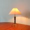 Danish Wood and Brass Tripod Table Lamp, 1950s, Image 4