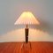 Dänische Dreibein Tischlampe aus Holz & Messing, 1950er 2