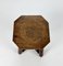 Oak Bubble Leg Stool or Plant Stand, 1920s 5