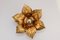Gilded Floral Wall Sconce or Flush Mount from Masca, Italy, 1980s, Image 8
