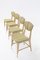 Vintage Wood & Fabric Dining Chairs by Melchiorre Bega, 1950s, Set of 4 10