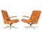 Red-Brown Leather Gentilina Armchairs by André Vandenbeuck for Strässle, 1960s, Set of 2 1