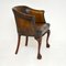 Antique Mahogany & Leather Armchair, 1890s 7