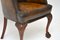 Antiker Armlehnstuhl aus Mahagoni & Leder, 1890er 6
