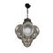 Antique Spanish Wrought Iron and Glass Ceiling Lamp 4