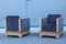 Art Deco Pozzetto Armchairs in Birch & Gray Velvet, 1930s, Set of 2, Image 19