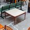 Tavolino da caffè quadrato in palissandro e travertino, Danimarca, anni '60, Immagine 1