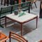 Tavolino da caffè quadrato in palissandro e travertino, Danimarca, anni '60, Immagine 9