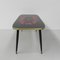 Vintage Coffee Table with Glass Top and Angled Legs, 1950s, Image 3