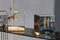 Lampade da tavolo cubiche minimaliste in ottone, acciaio e marmo, anni '70, set di 2, Immagine 3