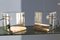 Lampade da tavolo cubiche minimaliste in ottone, acciaio e marmo, anni '70, set di 2, Immagine 1