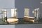 Lampes de Bureau Cube Minimalistes en Laiton, Acier et Marbre, Italie, 1970s, Set de 2 1