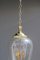 Lámpara colgante italiana de latón y cristal de Murano, años 40, Imagen 8