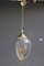 Italian Lantern anging Light in Brass and Murano Glass, 1940s 1