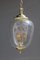 Lámpara colgante italiana de latón y cristal de Murano, años 40, Imagen 9