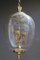 Italian Lantern anging Light in Brass and Murano Glass, 1940s 3