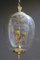 Italian Lantern anging Light in Brass and Murano Glass, 1940s, Image 3